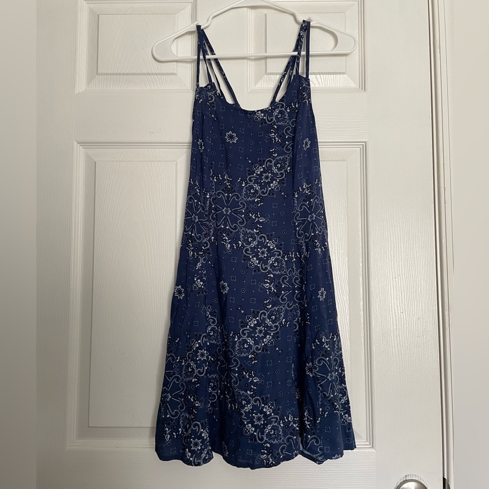 Hollister XS Paisley Navy Dress NWT